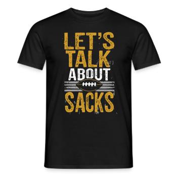 Parlons de Sacks Dicton de football drôle - T-shirt homme - noir - Devant - AI Model Male 178 light (178cm)