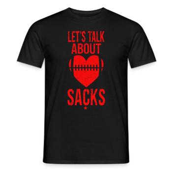 Parlons de Sacks Dicton de football drôle - T-shirt homme - noir - Devant - AI Model Male 178 light (178cm)