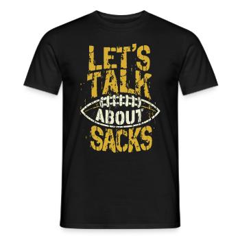 Football américain Parlons des sacs - T-shirt homme - noir - Devant - AI Model Male 178 light (178cm)