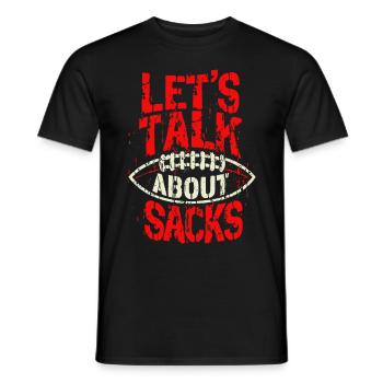 Football américain Parlons des sacs - T-shirt homme - noir - Devant - AI Model Male 178 light (178cm)