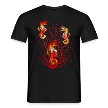 Sea horse - Men's T-Shirt - black - Front - AI Model Male 178 light (178cm)