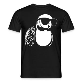 Lustiger Vogel mit Sonnenbrille Cool Bourke's Parak - Männer T-Shirt - Schwarz - Vorne - AI Model Male 178 light (178cm)