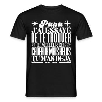 Dad Gift. Best gift for father. - Men's T-Shirt - black - Front - AI Model Male 178 light (178cm)