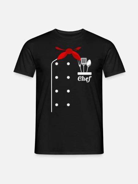Tenue Humour Chef Cuisinier - T-shirt homme - noir