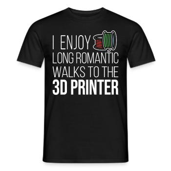 I Enjoy Romantic Walk 3D Printer Filament CNC - Men's T-Shirt - black - Front - AI Model Male 178 light (178cm)
