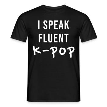 Je parle couramment Fan de Kpop Drôle Musique K-pop coréenne - T-shirt homme - noir - Devant - AI Model Male 178 light (178cm)