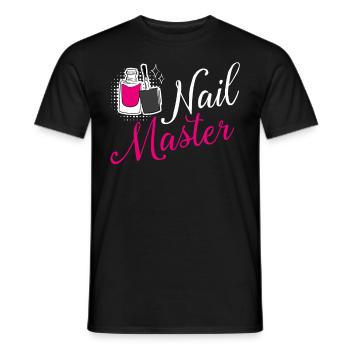 Maître des ongles Manucure Tech Artiste Polonais Drôle - T-shirt homme - noir - Devant - AI Model Male 178 light (178cm)