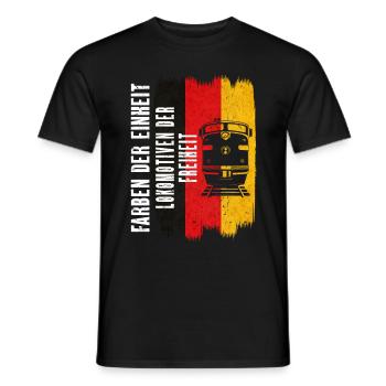 FARBEN DER FREIHEIT LOKOMOTIVEN DER EINHEIT - Männer T-Shirt - Schwarz - Vorne - AI Model Male 178 light (178cm)
