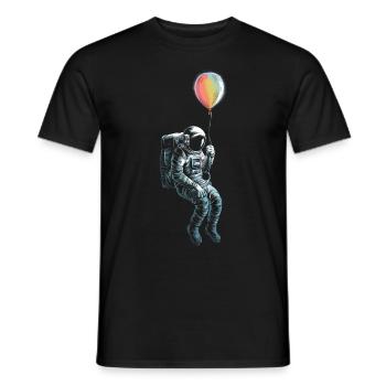 Ballon astronaute astronaute astronaute - T-shirt homme - noir - Devant - AI Model Male 178 light (178cm)