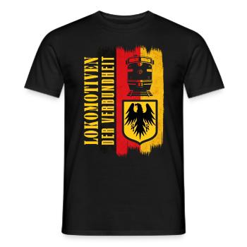 Eisenbahn LOKOMITIVEN DER VERBUNDHEIT - Männer T-Shirt - Schwarz - Vorne - AI Model Male 178 light (178cm)