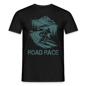 Motorrad Motocross Motorsport Road Race - Männer T-Shirt - Schwarz - Vorne - AI Model Male 178 light (178cm)