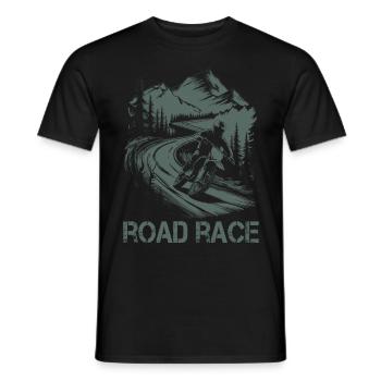 Motorcycle Motocross Motorsport Road Race - Men's T-Shirt - black - Front - AI Model Male 178 light (178cm)