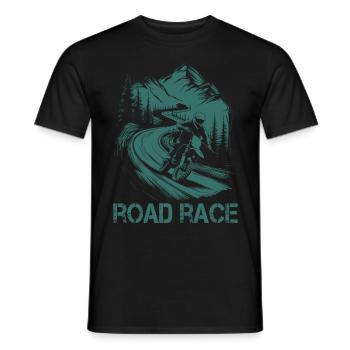 Motorrad Motocross Motorsport Road Race - Männer T-Shirt - Schwarz - Vorne - AI Model Male 178 light (178cm)