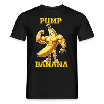 Banane Pump Banana - T-shirt homme - noir - Devant - AI Model Male 178 light (178cm)