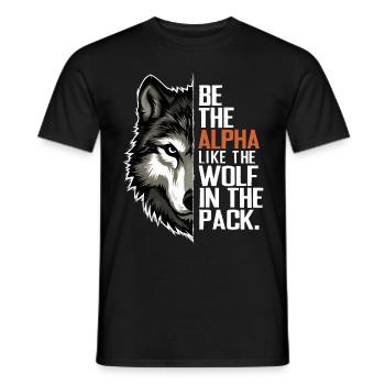 Wolf Wolves Funny Sayings Wolf Pack Animals - Men's T-Shirt - black - Front - AI Model Male 178 light (178cm)