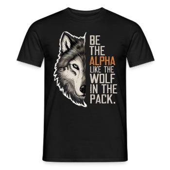 Wolf Wölfe Lustiger Sprüche Wolfsrudel Tiere - Männer T-Shirt - Schwarz - Vorne - AI Model Male 178 light (178cm)