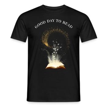 Good day to read - Men's T-Shirt - black - Front - AI Model Male 178 light (178cm)