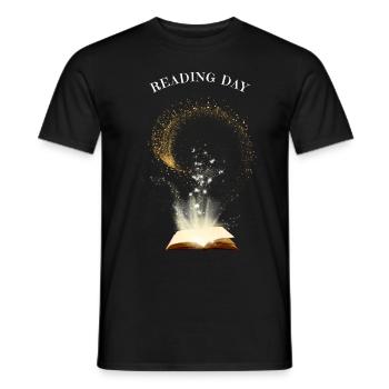 Reading Day - Men's T-Shirt - black - Front - AI Model Male 178 light (178cm)