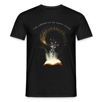 Die bibliothek ist mein lieblingsplatz - Männer T-Shirt - Schwarz - Vorne - AI Model Male 178 light (178cm)
