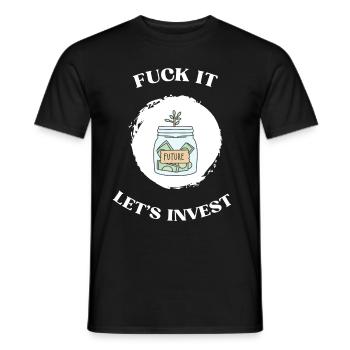 ça permet d’investir - T-shirt homme - noir - Devant - AI Model Male 178 light (178cm)