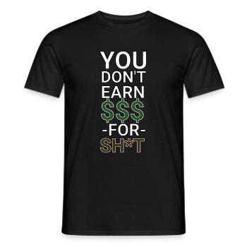 self employed | Self-employed as an entrepreneur - Men's T-Shirt - black - Front - AI Model Male 178 light (178cm)