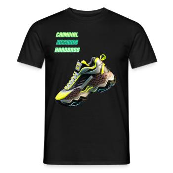 CRIMINAL SHOE - Men's T-Shirt - black - Front - AI Model Male 178 light (178cm)