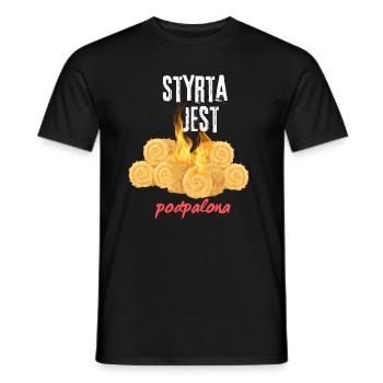 Styrta est incendiée - T-shirt homme - noir - Devant - AI Model Male 178 light (178cm)