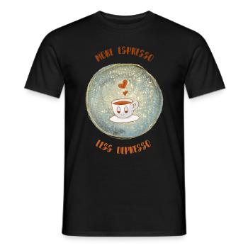 Espresso, Coffee, Coffee, Latte, Gift Idea, Fun - Men's T-Shirt - black - Front - AI Model Male 178 light (178cm)