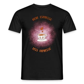 Espresso, Coffee, Kaffee, Latte, Geschenkidee, Fun - Männer T-Shirt - Schwarz - Vorne - AI Model Male 178 light (178cm)