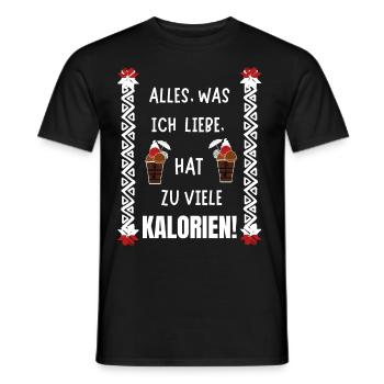 lustiger Spruch Kalorien - Süßigkeiten Essen Humor - Männer T-Shirt - Schwarz - Vorne - AI Model Male 178 light (178cm)