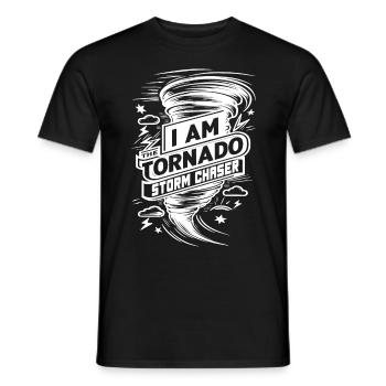 Je suis l’amoureux des ouragans Tornado Twister - T-shirt homme - noir - Devant - AI Model Male 178 light (178cm)