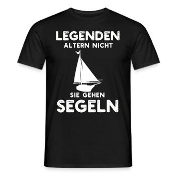 Legends Don't Age They Go Sailing Gifts - Men's T-Shirt - black - Front - AI Model Male 178 light (178cm)