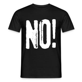 NO! - Men's T-Shirt - black - Front - AI Model Male 178 light (178cm)