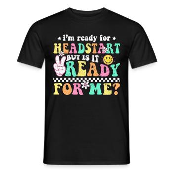 Groovy Back to School Headstart HomeDirecteur d’école - T-shirt homme - noir - Devant - AI Model Male 178 light (178cm)