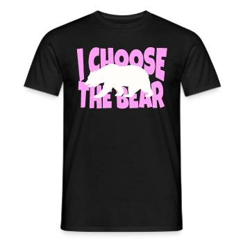 Je choisis l’ours dans les bois drôle femmes fille - T-shirt homme - noir - Devant - AI Model Male 178 light (178cm)