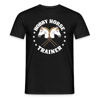 Hobby Horse Riding Trainer Funny Hobby Horsing - Men's T-Shirt - black - Front - AI Model Male 178 light (178cm)