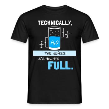 Chemiker Chemie Humor Lustige Sprüche Wasser Glas - Männer T-Shirt - Schwarz - Vorne - AI Model Male 178 light (178cm)