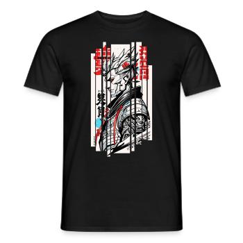 Man Géométrique ninja gaming symbole Kanji - T-shirt homme - noir - Devant - AI Model Male 178 light (178cm)