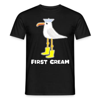 Première Crème Licorne Côtière - T-shirt homme - noir - Devant - AI Model Male 178 light (178cm)