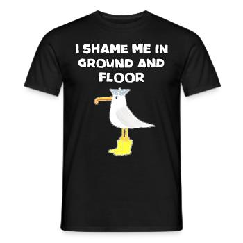 Mouette Licorne côtière Proverbe allemand - T-shirt homme - noir - Devant - AI Model Male 178 light (178cm)