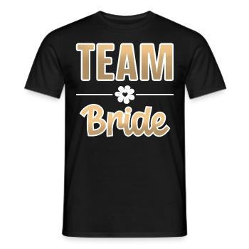 Team Bride - Men's T-Shirt - black - Front - AI Model Male 178 light (178cm)