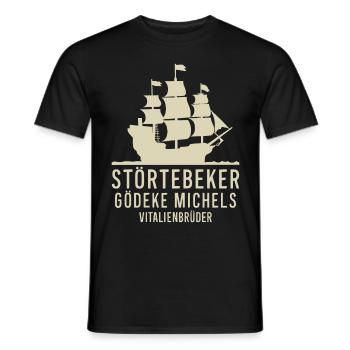 Störtebeker Gödeke Michels Victual Brothers - Men's T-Shirt - black - Front - AI Model Male 178 light (178cm)