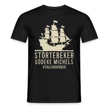 Störtebeker Gödeke Michels Victual Brothers - Men's T-Shirt - black - Front - AI Model Male 178 light (178cm)