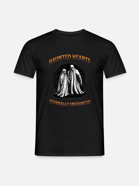 Haunted hearts eternally enchanted - Men's T-Shirt - black