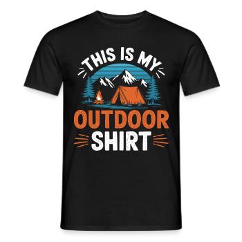 C’est mon Shirt Camping OUTDOOR - T-shirt homme - noir - Devant - AI Model Male 178 light (178cm)