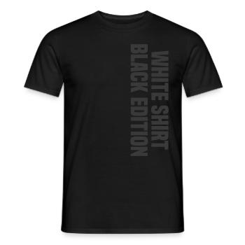 White Shirt Black Edition - Men's T-Shirt - black - Front - AI Model Male 178 light (178cm)