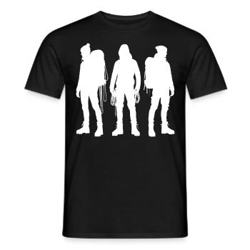 Boulder Climbing Klettern Climber Herren - Männer T-Shirt - Schwarz - Vorne - AI Model Male 178 light (178cm)