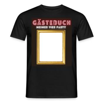 Gästebuch T-Shirt für 18er-Party - Männer T-Shirt - Schwarz - Vorne - AI Model Male 178 light (178cm)