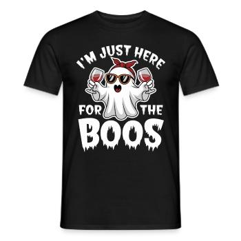 Fantôme d’Halloween, je suis juste là pour les huées - T-shirt homme - noir - Devant - AI Model Male 178 light (178cm)
