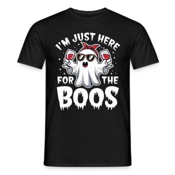 Fantôme d’Halloween, je suis juste là pour les huées - T-shirt homme - noir - Devant - AI Model Male 178 light (178cm)